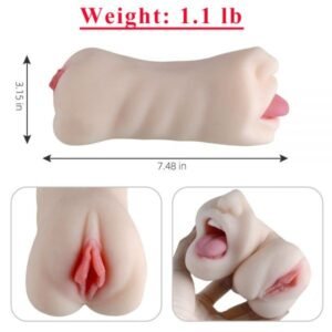 2 In 1 Vagina and Mouth Pocket Pussy Male Masturbator 2