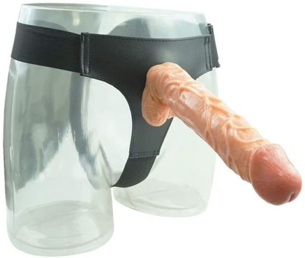 10 Inch Harness Strap on Cock Realistic Flesh Large Dildo Flexible Penis with Powerful Suction Cup for Lesbian Couples 7