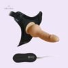 10 Vibrating Modes Strap on Harness Silicone Dildo (1)