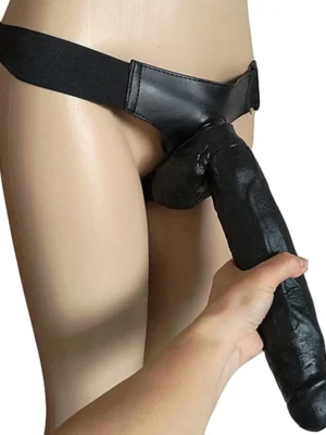 10Inch Big Black Solid Strap On Dildo (1)