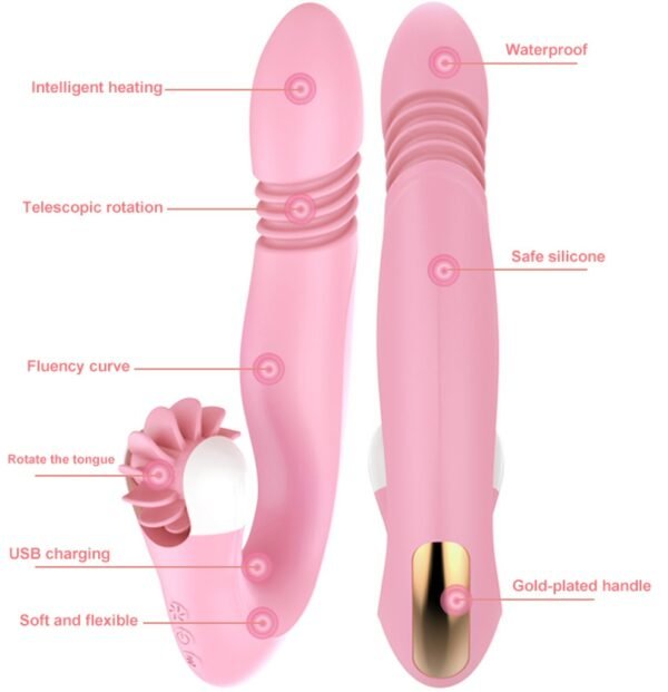 2 In 1 Kitty Vibration Rod Rolling Tunge