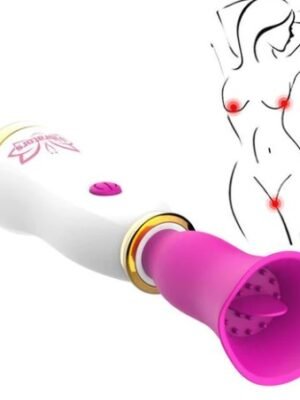 2 In ! Tongue Clitoris Oral Licking Nipple Sucking Vibrator 11