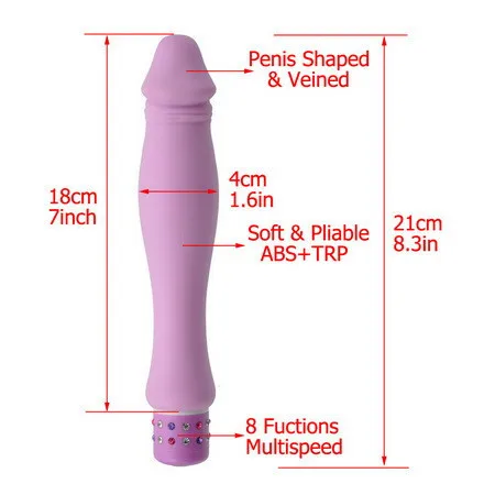 8 Functions Diamond Luxury Dildo Vibrator 2