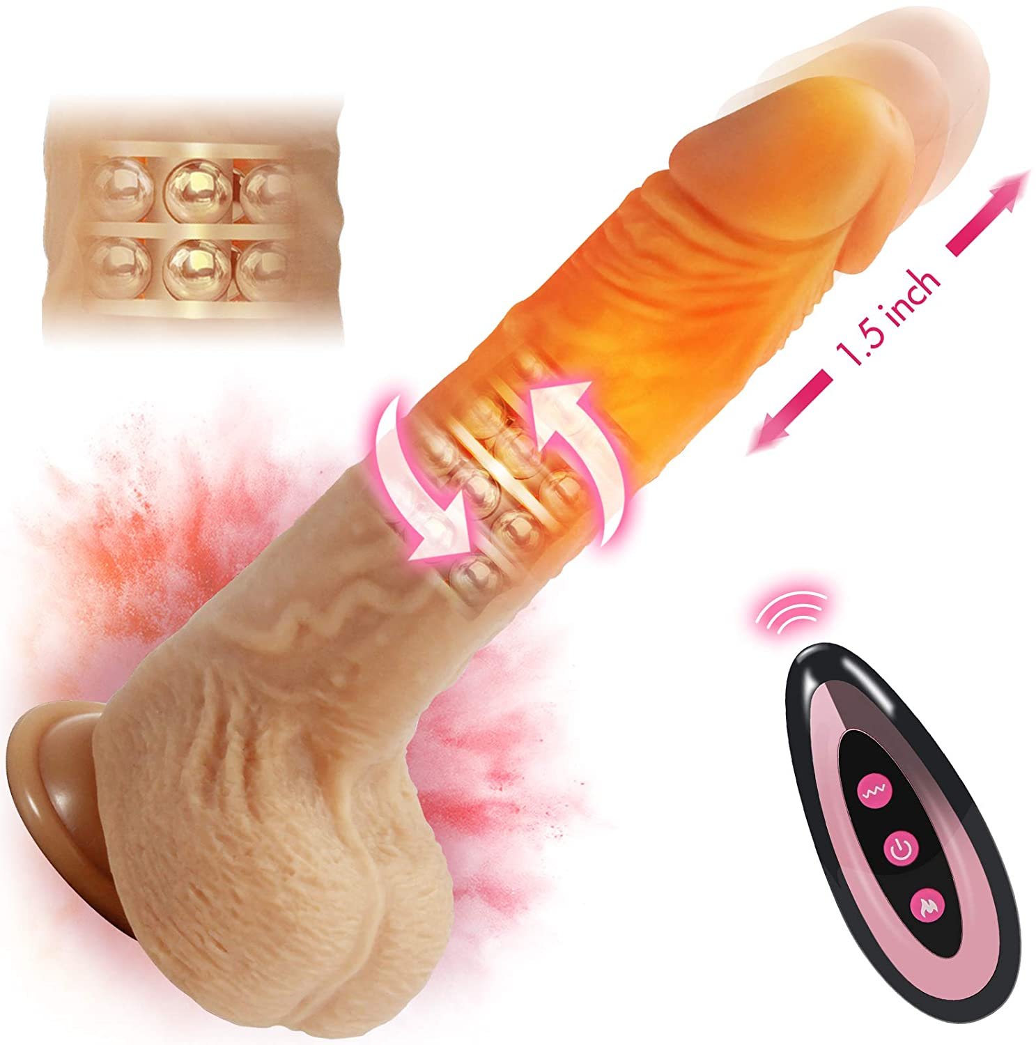 Automatic Up Down And Rotating Dildo Vibrator 2