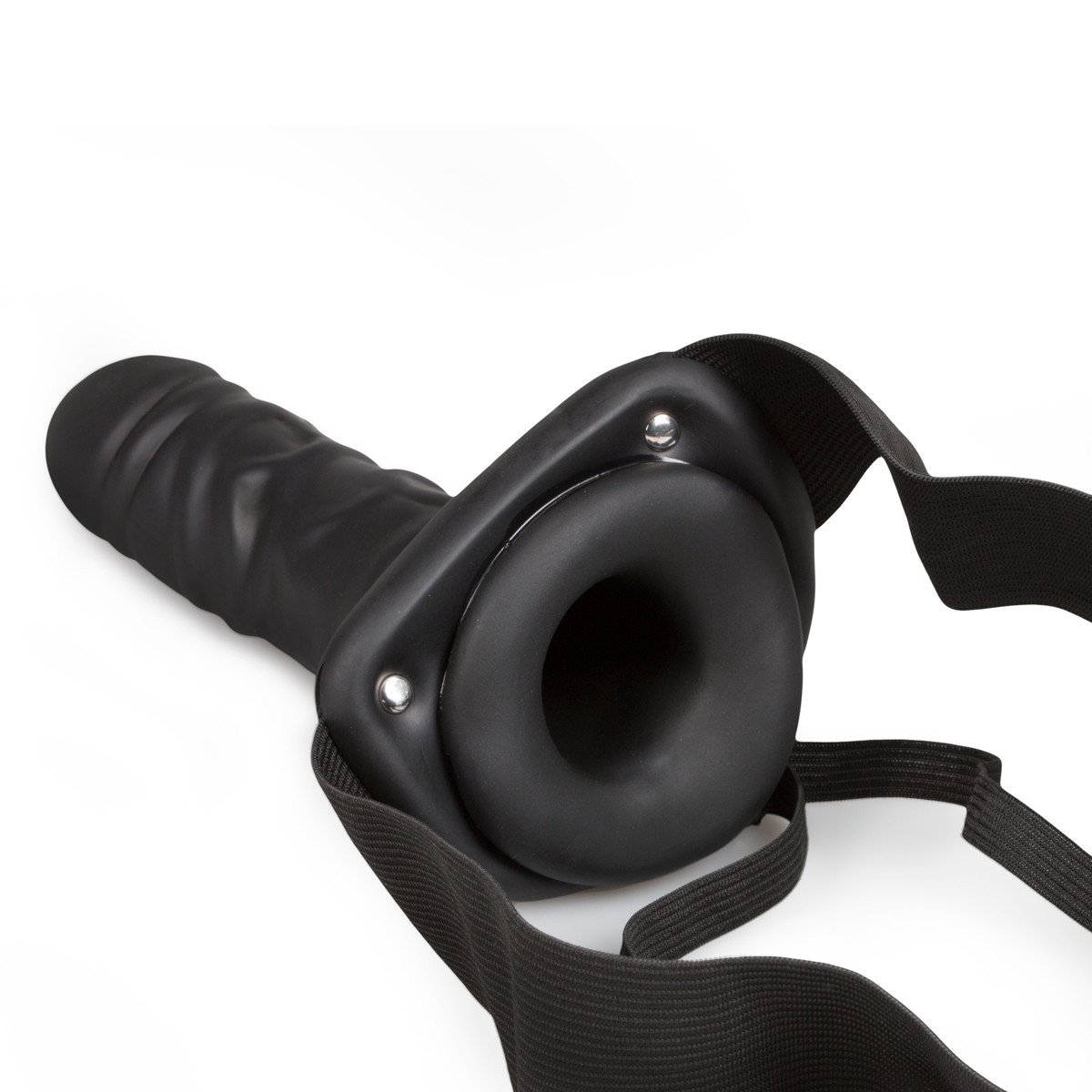 Black Hollow Strap On Penis Dildo Vibrator For Men 2