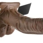 Chocolate Brown Hollow Strapon With Vibration and Balls