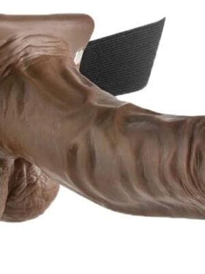 Chocolate Brown Hollow Strapon With Vibration and Balls