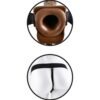 Chocolate Brown Hollow Strapon With Vibration and Balls 3