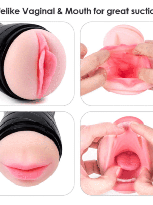 Double Ended Stroker Mouth And Pussy Vagina Oral Blow Job Masurbation Sex Toys