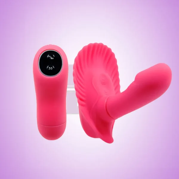 Fancy-Wireless-Remote-Control-Clamshell-Panty-Anal-Pussy-Vibrator