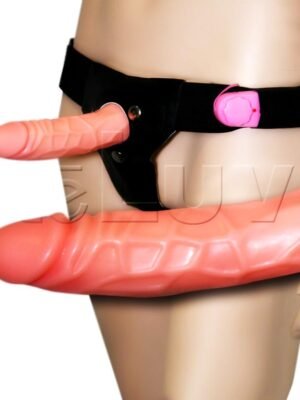 LeLuv 6.5 Male Hollow Vibrating Strap On