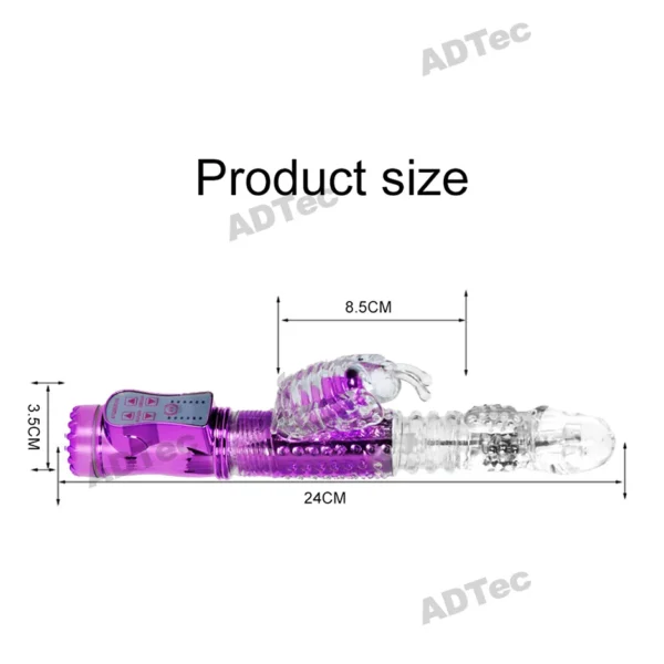 Rechargeable Jack Rabbit Thrusting Dildo Vibrator (1)