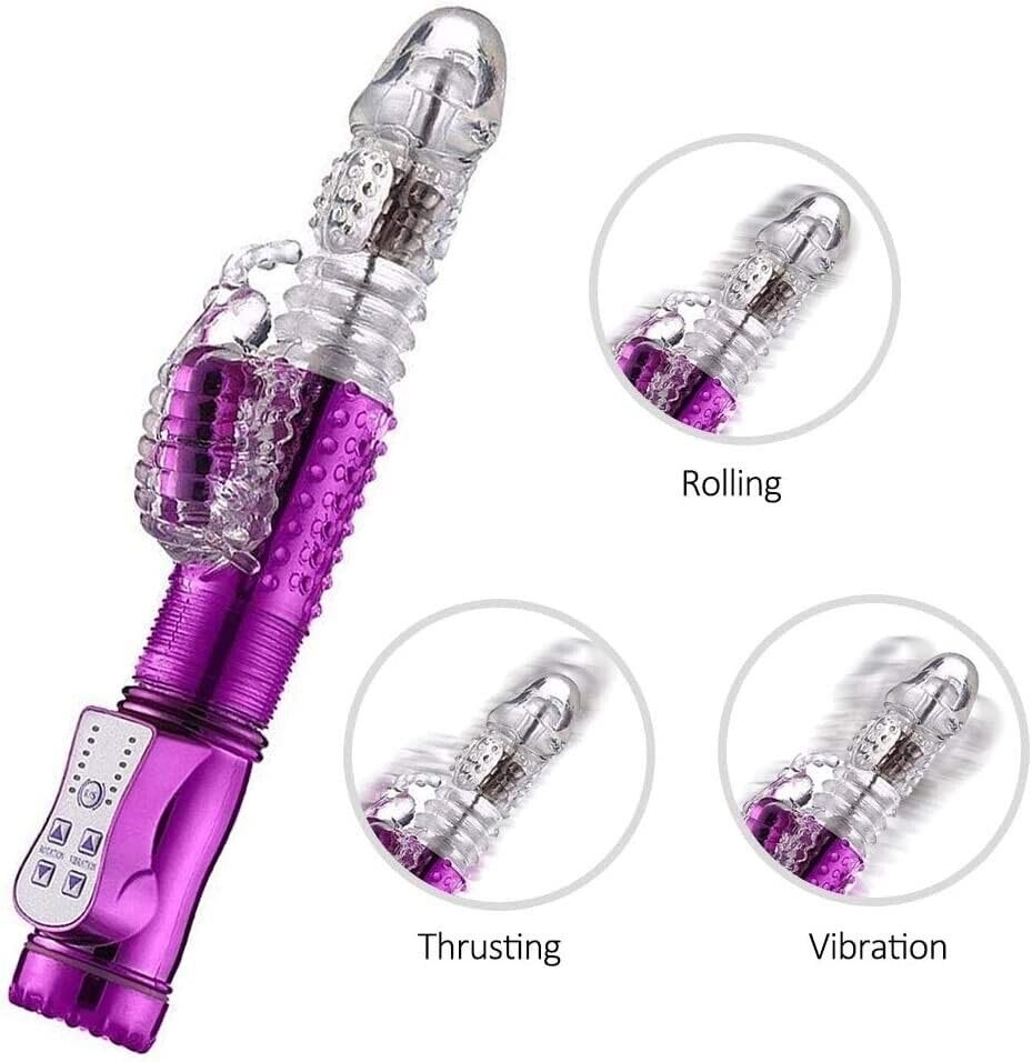 Rechargeable Jack Rabbit Thrusting Dildo Vibrator