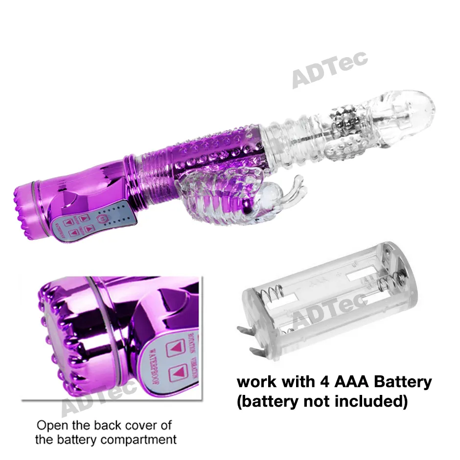 Rechargeable Jack Rabbit Thrusting Dildo Vibrator (2)